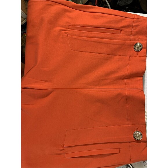 Ann Taylor Nwt Wide Leg Trousers Sailor Pants Womens 10 Orange - Picture 5 of 6